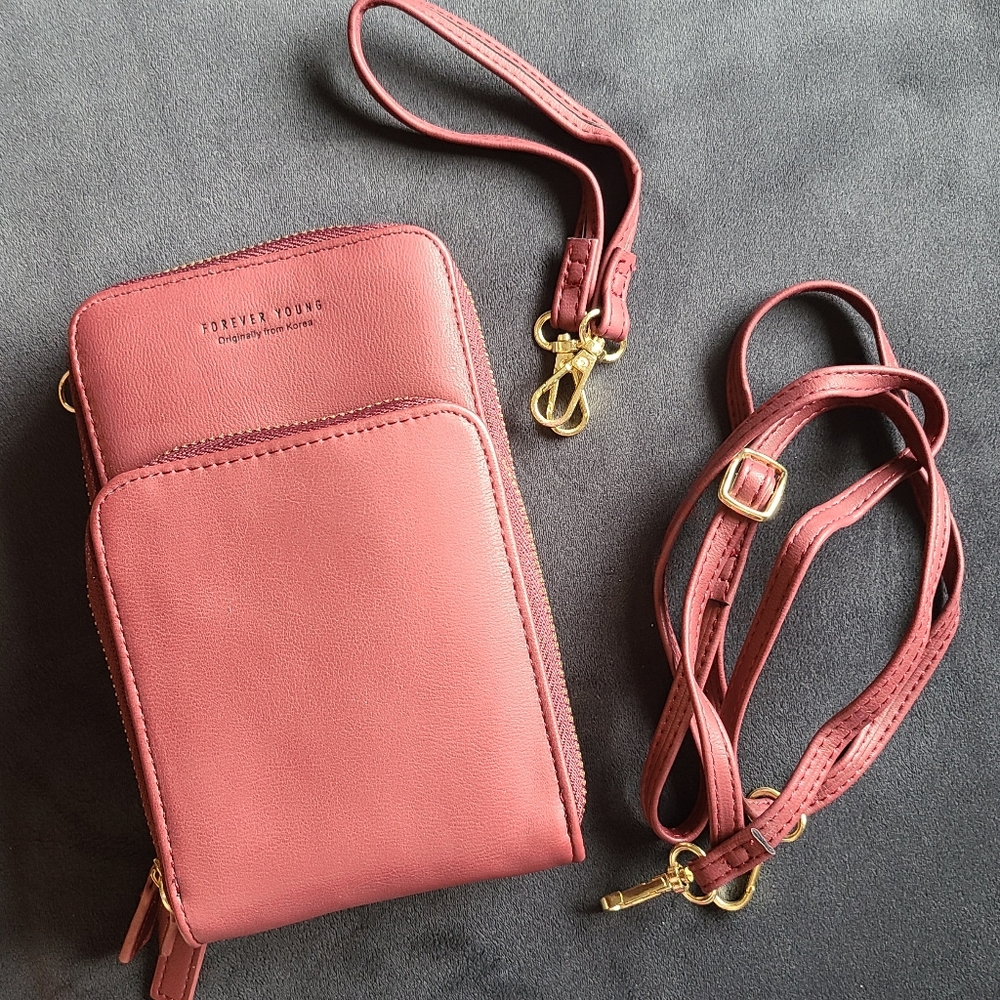 Forever Young cellphone purse - burgundy